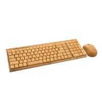 Bamboo Keyboard Mouse Wireless Combo Set For Laptop PC Office USB Plug and Play ,Natural Mice Keyboard Novelty gifts