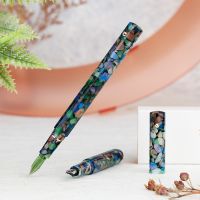 Majohn N8 Multicolored Green Fountain Pen 0.6mm-0.8mm Nib Acrylic Writing Ink Pen For Writing Office Business School Stationery  Pens