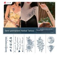 Herbal Tattoo Stickers Creative Semi-permanent English Letter Tattoo Anti-sweat Funny Sexy Aesthetic Art Cute Tattoo Stickers