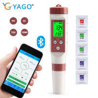 RCYAGO Smart Bluetooth PH TDS EC Water Quality Tester with APP Online Monitor for Aquarium Hydroponics Powered by YINMIK APP