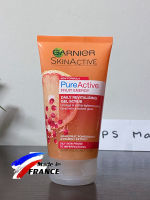 (สินค้าจากอังกฤษ)  Garnier Pure Active Daily Energising Gel Scrub for Oily Skin 150ml