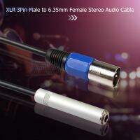 Eleว 0.3m XLR 3Pin Male to 6.35mm Female Stereo Jack Audio Cable Adapter Wire