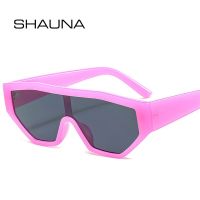 HOT★SHAUNA Fashion Colorful One Piece Cat Eye Women Sunglasses Retro Gradient Shades UV400 Eyewear Men Jelly Color Sun Glasses