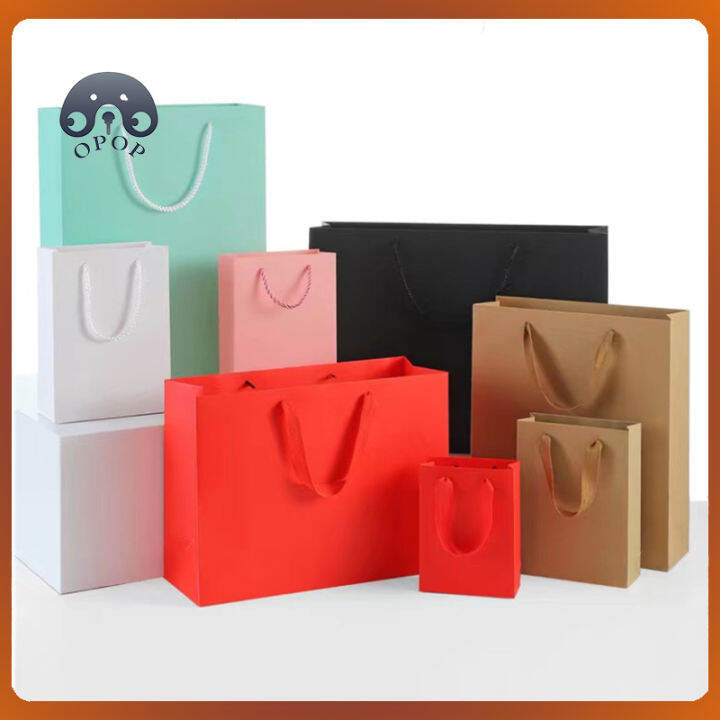 Gift Bag Tote Bag Reusable Dust Bag Large Space Brown Thickened Kraft Paper Bag Reusable 1pcs