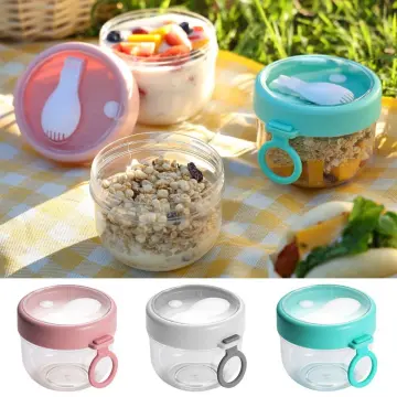 4 Pcs Overnight Oats Container With Lids And Spoons, 20oz Overnight Oats  Jars Airtight Yogurt Conta