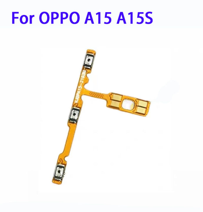 สวิตช์ปิดเสียงปุ่มเปิดปิดปุ่มควบคุมปุ่มปรับระดับเสียงสายเคเบิ้ลยืดหยุ่นสำหรับ OPPO A15 A15S อะไหล่ทดแทน