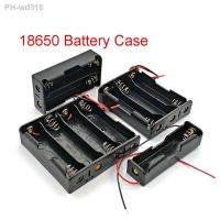 18650 Battery Storage Box Case DIY 1/2/3/4 Slot Way DIY Batteries Clip Holder Container with Wire Lead Pin