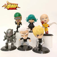 6Pcs Q รุ่น ONE PUNCH MAN อะนิเมะ Saitama Genos Tatsumaki BANG PVC Action Figure Collection ของเล่นเด็กของขวัญ