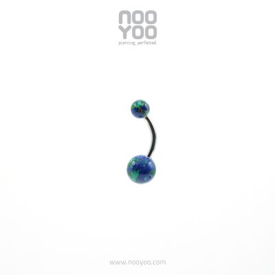 NooYoo จิวสะดือสำหรับผิวแพ้ง่าย Created Gems 8/5mm Ball