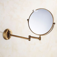 Make up mirror copper cosmetic mirror wall mounted, Antique bathroombedroom double-sided mirror beauty mirror, Free shipping