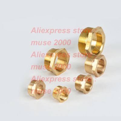 S1 bushing G1/8 1/4 3/8 1/2 3/4 1 1.2 1.5 2 inch M14*1.5 brass pipe joint connector BSPT male to female thread wate giving tank Pipe Fittings Accessor