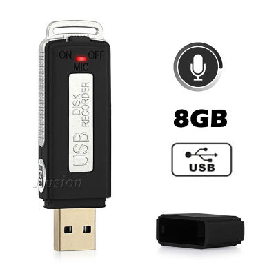 Original 8GB U Disk Audio Pen Mini Digital USB Voice Recorder Secret Rechargeable Dictaphone for PC Meeting Interview Recording