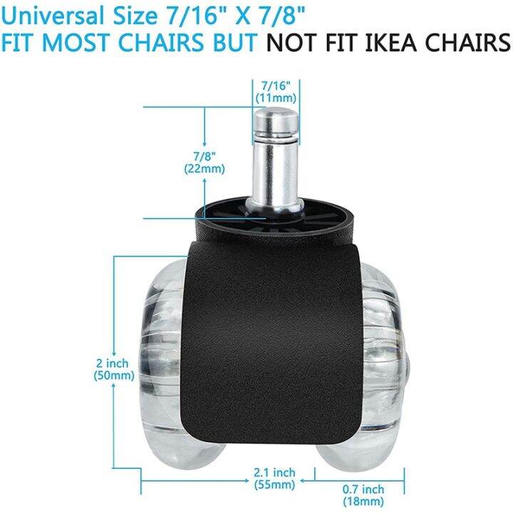 5pcs-office-chair-caster-wheels-2-in-heavy-duty-double-casters-twin-ball-bearing-replacement-computer-desk-chair-wheel