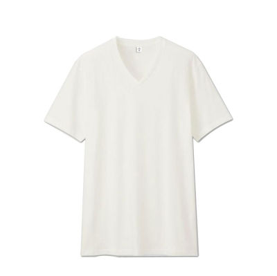 Tatchaya เสื้อยืด คอตตอน สีพื้น คอวี แขนสั้น White (สีขาว) Cotton 100%