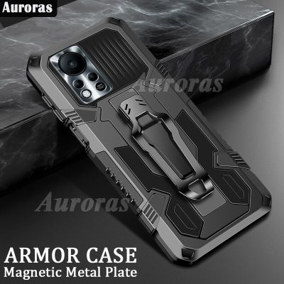 Auroras Case For Infinix Hot 11S NFC Shockproof Armor Magnetism Holder Back Clip Phone Case For Infinix Note 11 Pro 11S Cover Phone Cases