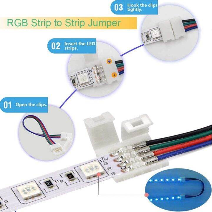 led-strip-connector-kit-for-5050-10mm-4pin-rgb-led-strip-2-way-splitter-diy-accessories-for-rgb-led-strip-connection