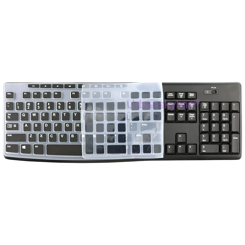 Keyboard for Logitech K200 K260 K270 K275 K295 MK200 MK260 MK270 MK275 MK295 Silicone Protector Skin Case Film Clear Black | Lazada