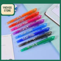 YNDVQO STORE 8PCS พลาสติกทำจากพลาสติก ปากกาเจล หลากสี ที่จับแบบถือ ปากกาถูออก ของใหม่ 0.5มม. ปากกาลบได้ โรงเรียนในโรงเรียน
