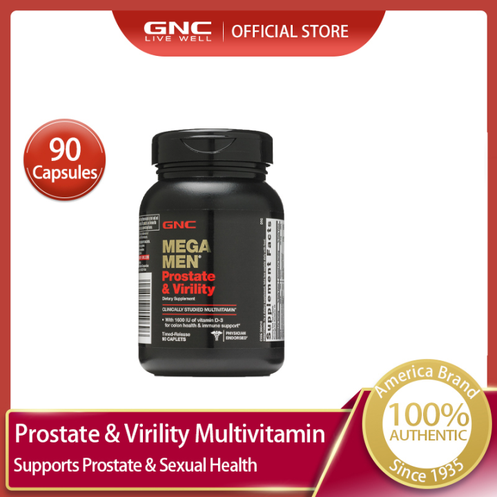 Gnc Mega Men Prostate And Virility Multivitamin 90 Capsules Supports