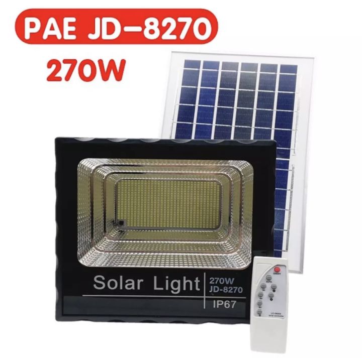 pz-shop-solar-light-สปอร์ตไลท์-ไฟสปอร์ตไลท์-โคมไฟสปอร์ตไลท์-ไฟโซล่าเซลล์-ไฟled-ไฟใหญ่-ไฟสว่างมาก-jd-8270-เก็บเงินปลายทาง