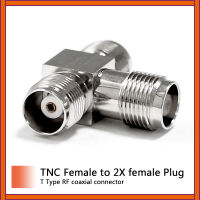 1PC ใหม่ TNC แจ็คหญิง 2X หญิงแจ็ค T splitter RF Coax Adapter แปลงตรง Nickelplated ขายส่ง