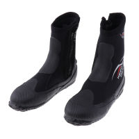 Wetsuits Premium Neoprene 5mm Hi Top Zipper Boot Water Shoes Super Stretch &amp; Keep Warm for Scuba Diving Surfing, Snorkeling