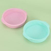 Silicone Round Cake Pan 9 inch  Nonstick &amp; Quick Release Baking Mold with Handle for Layer Cake  Cheese Cake and Chocolate Cake Pots Pans