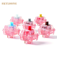 SKYLOONG สวิตช์คีย์บอร์ดแบบกลไก V2 RGB สีเหลืองสีแดงสีชมพูสีฟ้าสีน้ำตาลสีเงินสีขาวสวิตช์เชิงเส้นแบบกำหนดเองแป้นพิมพ์เล่นเกม