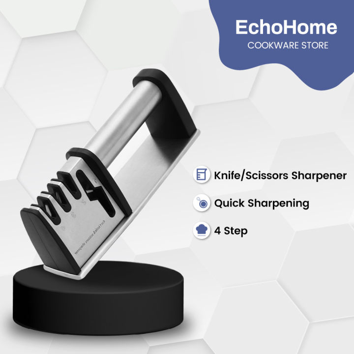 EchoHome 4 In 1 Knife and Scissors Sharpener Household Whetstone