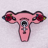 ★New★ Flower zi palace badge Love your body feminist brooch