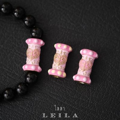 Leila Amulets ตะกรุด หล่อ นะอกแตก รุ่นแรก Baby Leila Collection 03 (พร้อมกำไลหินฟรีตามรูป)