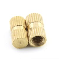 10-50pcs  M3 M4 M5 M6 M8  Brass Blind hole Injection Molding Knurled Nuts Thread Insert Embedded Nut Nails Screws Fasteners