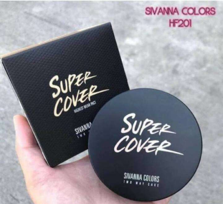 ส่งฟรี-sivanna-colors-super-cover-hf201-สิวันนา-แป้งพัฟ-ซุปเปอร์-คัฟเวอร์-แป้งพัฟ-เนื้อบางเบา-ปกปิดเนียนกริบ-คุมมันทนทั้งวัน-ดินสอเขียนคิ้ว-sivanna-premium