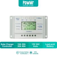 [ส่งในไทย] Powmr MPPT Charge controller เปิดปิด PV ได้ 10 20 30 40A USB LCD 12V 24V สําหรับระบบไฟพลังงานแสงอาทิตย์