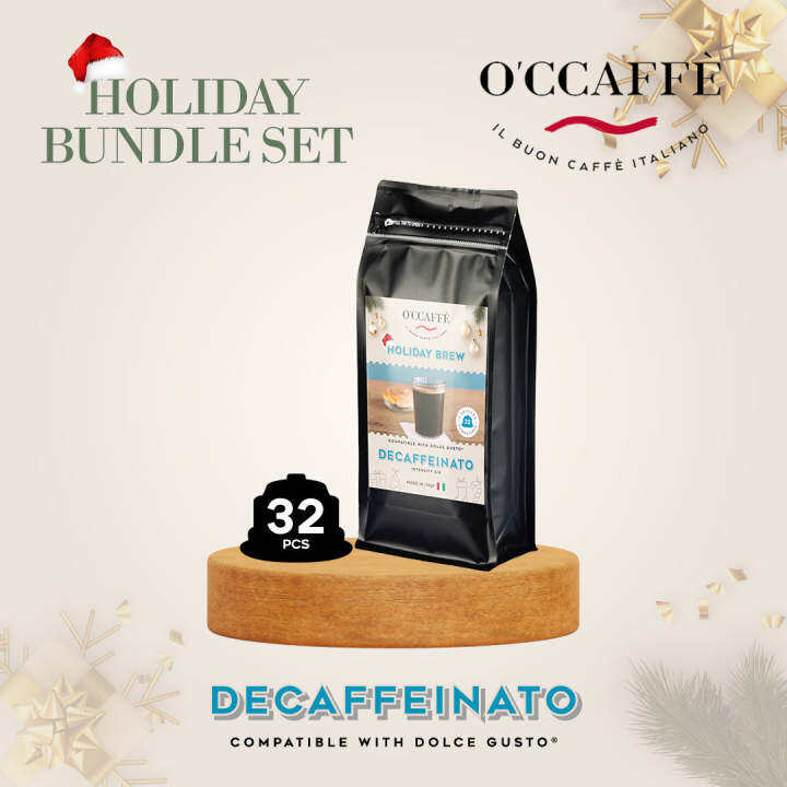 Occaffe Dolce Gusto Compatible Coffee Capsules Decaffeinato Holiday