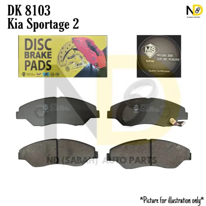 KIA SPORTAGE 2 DK8103 FRONT BRAKE PAD Lazada