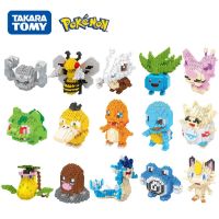 【LZ】✧  Pokemon quente pequeno simples blocos de construção pikachu figuras ação brinquedo gráficos diamante mini modelo bolso monster montagem brinquedo presente