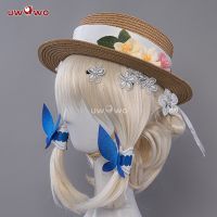 UWOWO Genshin Impact Ayaka หมวกคอสเพลย์,Spbloom, Vestido Missive, Nova Fantasia De Pele, Headwear