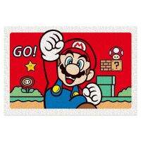 【Hot sales】 พรมประตูบ้านแหวนไหม Super Mario PVC พรมปูพื้นกันลื่นทนต่อสิ่งสกปรกทนต่อการสึกหรอและกันฝุ่นดูแลง่ายและตัดได้