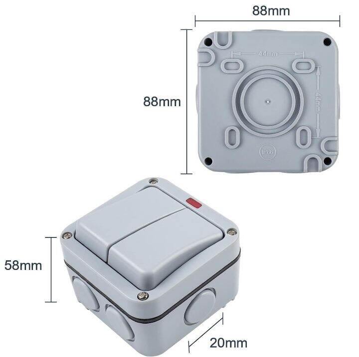 hot-dt-avoir-outdoor-wall-switches-ip66-weatherproof-push-1-2-gang-way-doorbell-momentary