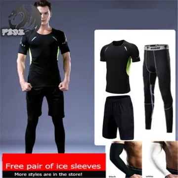 Men Clothing Sportswear Gym Fitness Compression Suits Running Set