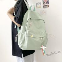 【Ready Stock】 ►❐✒ C23 Ins Japanese and Korean Student Schoolbags Solid Color Large-capacity Backpack All-match Simple Backpack