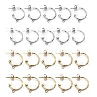 【YF】 Brincos de aço inoxidável gancho brinco dourado configurações brincos conjunto brincos diy descobertas acessórios fabricação joias 10 peças