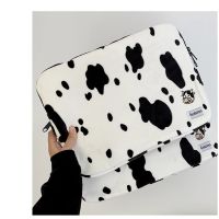 Korean Cow Pattern Laptop Bag Cute Soft Laptop Sleeve Pouch 11 13 14 15 15.6 inch