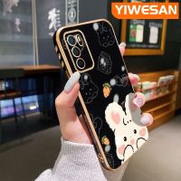 YIWESAN เคสสำหรับ OPPO เคส A16 A54s A16s ลายการ์ตูนน่ารักดีไซน์ใหม่กระต่ายชุบหรูหราเคสโทรศัพท์ขอบซิลิโคนแบบนุ่มเคสเคสป้องกันทนแรงกระแทกคลุมทั้งหมดเลนส์กล้องถ่ายรูป