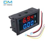 ¤♗☌ 0.28 inch Mini Digital Voltmeter Ammeter DC 100V 10A Panel Amp Volt Current Meter Tester 0.28 Inch Blue Red Dual LED Display