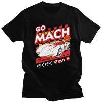 Classic Anime Cartoon Mach 5 Tshirt Men Japan Speed Racer Tee Shirts Loose Fit Pure Cotton Tshirt