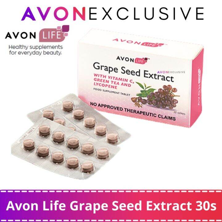 AVON Life Grape Seed Extract 30 Capsules / With Vitamin C, Green Tea