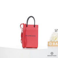 NEW BALENCIAGA PHONE BAG MINI RED CALF SHW