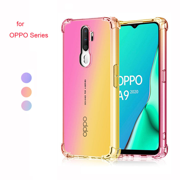 ใช้งานร่วมกับoppo-a9-2020-a5-2020-reno-2-f-reno-4-a92-realme-c2-a5s-ultra-slim-gradientเคสซิลิโคนกันกระแทกสำหรับoppo-series